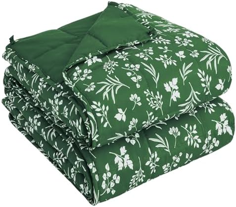 yescool King Size Weighted Blanket for Adults (20 lbs, 80” x 87”, Forest) Cooling Heavy Blanket for Sleeping Perfect for 190-210 lbs, Breathable Blanket for Adults & Couple All Season by yescool