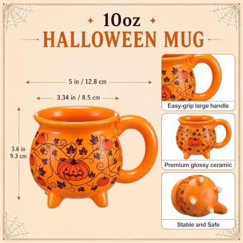 Willinglong 11 Pcs Halloween Basket Gifts for Women- Boo Gift Set with Scented Candle Mug Flannel Blanket Socks Sleep Mask Bracelet Hair Accessories Greeting Card for Mom Coworker Wife - Image 6