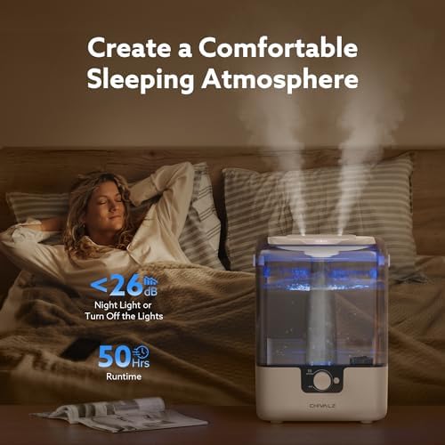 CHIVALZ 6L Humidifiers for Bedroom, Cool Mist, 26dB, 50H Runtime, White - Image 4