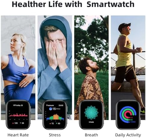 Smart Watch Blood Pressure, 1.95" Smart Watch BP Monitor with Air Pump Cuff, Blood Pressure Watch with Sleep Heart Rate Monitor, Pedometer, Watch Supports Data Sharing, Reminder Monitoring - Image 5
