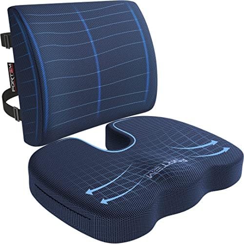 FORTEM Seat Cushion & Lumbar Support for Office Chair, Wheelchair, Car by FORTEM
