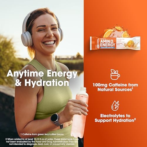 Optimum Nutrition Amino Energy Plus Focus Stick Packs, Tangerine Wave, 7Ct - Image 4