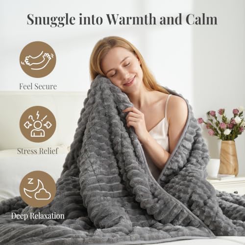 Topblan Weighted Blanket for Adults Queen Size 60 x 80 20lbs, Sherpa Fleece - Image 4