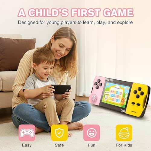 JJFUN Kids Portable Retro Handheld Game,Buit in 138 Claasic Games and 3.2'' IPS Screen, Rechargeable Portable Toy for Home/Car/Travel/On-the-go Fun, Perfect Birthday for Girls Ages 3-12 - Image 2