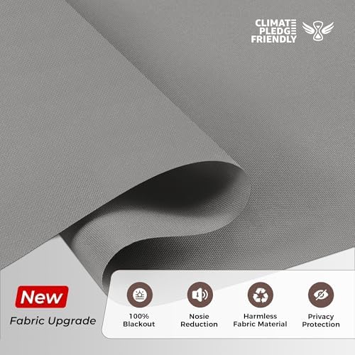 Allesin zen No Drill No Tools Blackout Roller Shades for Windows, (Gray 35 x 72), Renter-Friendly, UV Protection, no-Drill Pull-Down Blinds for Home, Bedroom, Office, Living Room - Image 3