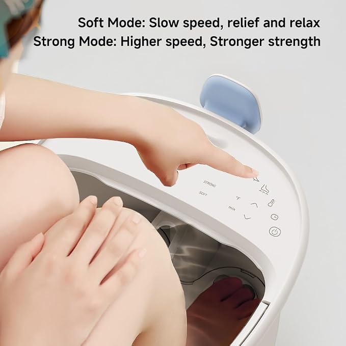 11.5-inch Foot Spa with Four Detachable Electric Massage Turntables, Featuring Circular Water Column Surfing Technology, Built-in Timer, and Intelligent Water Temperature Control - Image 6