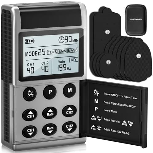 KingPavonini TENS Unit Muscle Stimulator, Rate DIY 1-199Hz, Model B2501 by KingPavonini
