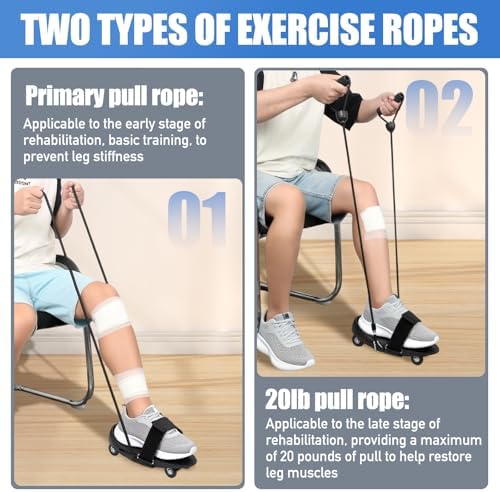 2026 Upgrade Knee Glider for Knee Replacement Recovery Aids, With two types of drawstrings, Knee Therapy Exercise Strengthening Equipment, Physical Therapy Equipment for ACL PCL MCL LCL Surgery, Improve Mobility & Relieve Pain - Image 3