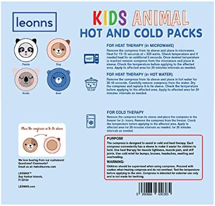 Leonns Kids Ice Packs for Boo Boos | Reusable Gel, Animal Cover, 4-Pack - Image 6