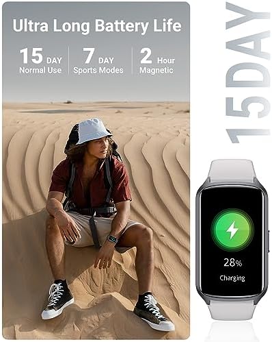 Amzhero Health Fitness Tracker with 24/7 Heart Rate, Blood Oxygen, Blood Pressure, Sleep Tracker, 5ATM Waterproof Activity Trackers with Step Tracker, Pedometer (S & L Bands Included) - Image 5