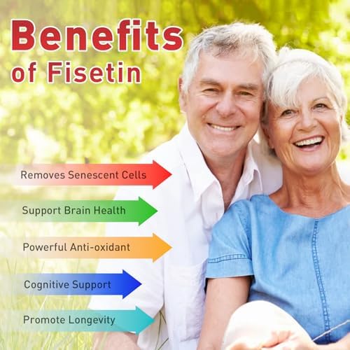 Fisetin Supplement 2000mg for Healthy Aging and Longevity, Skin Health, Brain - Soy Free, Vegetarian - 60 Softgels - Image 4