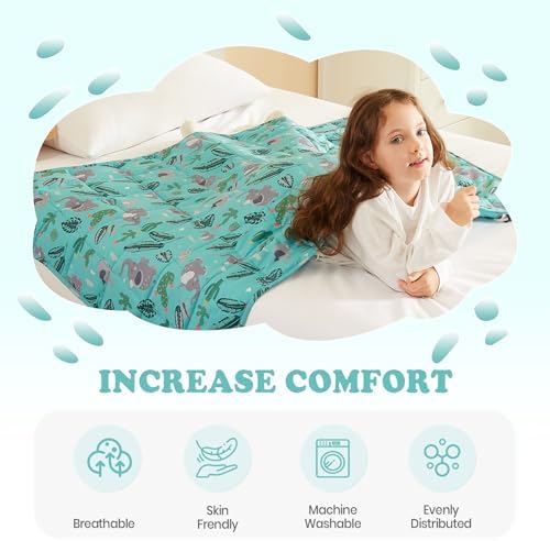 Weighted Blanket - 10 lbs Green Bush Heavy Blanket - Small Size Breathable Lap Blanket(50"x60", 10 lbs) - Image 4