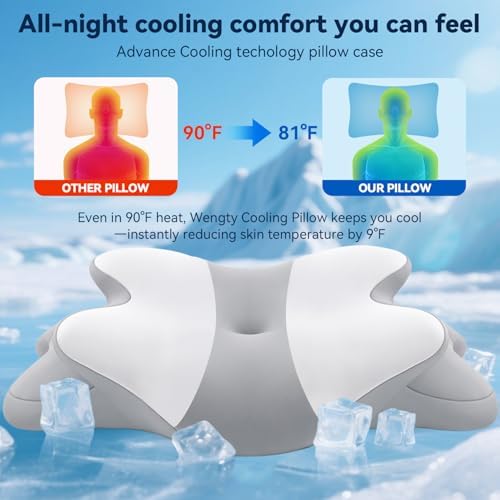 Sleep Apnea Pillow with Neck Pain & Snoring Relief -Orthopedic Cervical Pillow,Ergonomic Contour Memory Foam Pillow for Side, Back,Stomach,Dreamers,Medium Firm (Greywhite, Queen Size) - Image 6