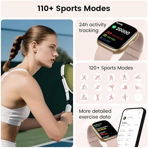 Smart Watch with Alexa Built-in, 1.83" HD Bluetooth Calling Fitness Tracker - Image 5