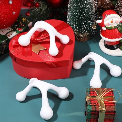 Liliful 9Pcs Palm Massage Tool Handheld 4 Point Deep Tissue Massager, White - Image 5
