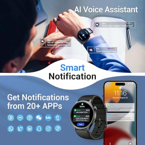 Fitpolo Smart Watch for Men Women,1.3" AMOLED Touchscreen Fitness Tracker, Make/Answer Calls, Heart Rate SpO2 Monitor, 3ATM Waterproof, Sleep & Activity Tracking Smartwatch for Android Phones iPhone - Image 5