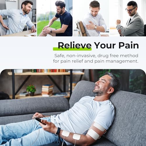 AUVON 3-in-1 TENS Unit Muscle Stimulator, 40 Levels for Gradual Pain Relief - Image 2