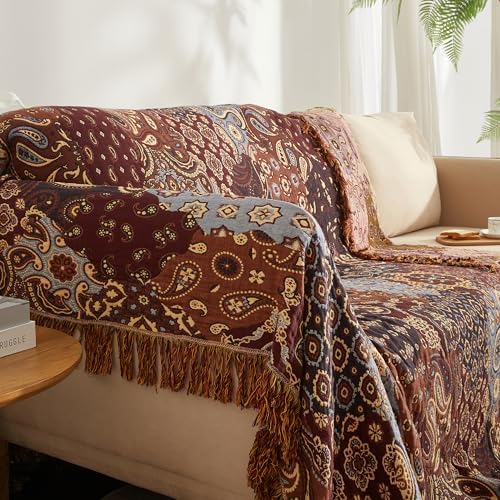 Boho Throw Blanket for Bed 80”x90”, 100% Cotton Blanket for Couch Sofa - Image 5