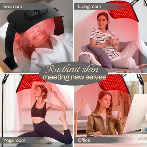 Red Light Therapy for Face and Body, Infrared Red Light Therapy Lamp with Stand, Atomization Function, 660nm Red Light & 850nm Infrared LED Light Therapy Device for Full Body Skin Care - Image 6