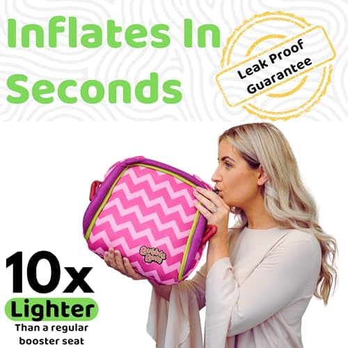 BubbleBum Inflatable Booster Car Seat for Kids, Pink - Image 2