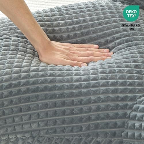 19" Reading Pillow with Arms for Bed,Dorm Back Support,Gray Flannel,L - Image 6