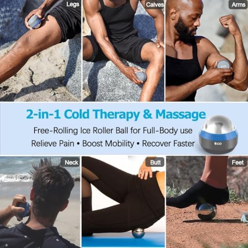 iECO Massage Ice Roller Ball Cold & Heat Therapy Plantar Fasciitis Roller - Image 4