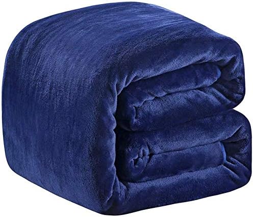 Fleece Blanket Twin Size 350GSM Lightweight Throw for The Bed Extra Soft Brush Fabric Super Warm Sofa Blanket 66" x 90"(Royal Blue Twin) by RICHAVE