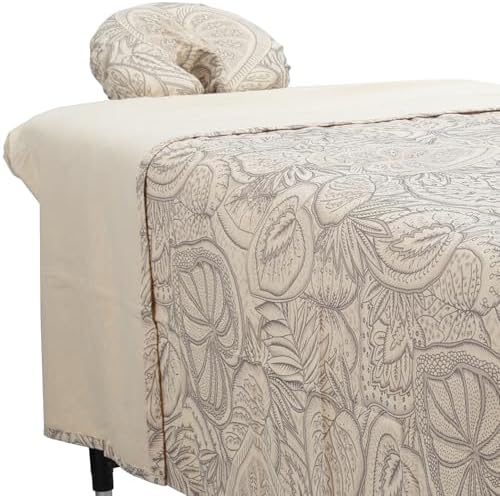 ForPro Designer Flannel 3-Piece Massage Sheet Set, Island Natural by ForProProfessionalCollection