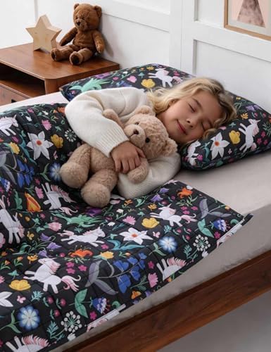 YnM Weighted Blanket Kids(41"x60" 7lbs) Washable Soft Heavy Blanket Throw for All-Season Weighted Blanket for Sleeping,Throw Size Breathable Blanket with Premium Glass Bead(Unicorn) by YNM
