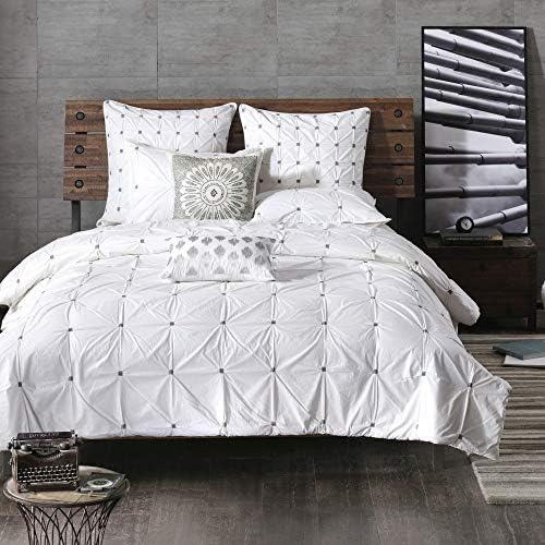 INK+IVY Sofia Mid Century Modern Cotton Square Decorative Pillow Sofa Cushion Lumbar, Back Support, 20"x 20", Medallion Embroidery Grey - Image 2