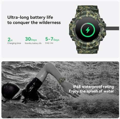 Military Smart Watch with Flashlight/Compass (Answer/Make Call) - Image 5