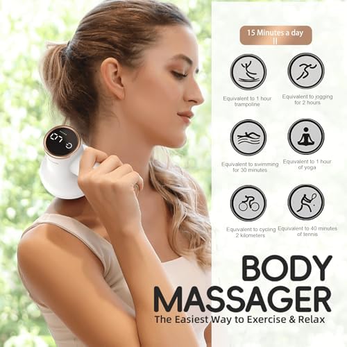ZY ZERYEW Cordless Cellulite Massager, Handheld & Mini Lymphatic Drainage Massager, Massage Stomach Belly Arms Legs, Body Sculpting Machine for Women Female at Home -1.1lb Weight - Image 2