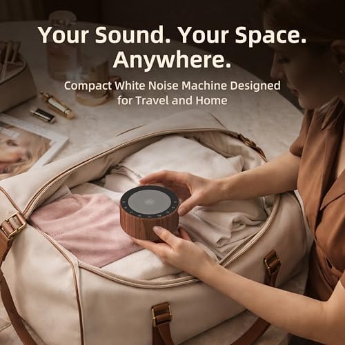 Kipcush White Noise Machine for Baby & Adults, 30 Soothing Sounds, Soft Non-Glare Nursery Lamp, 8 Color Night Lights, Memory Function (Angel V5 Wooden, Standard) - Image 5