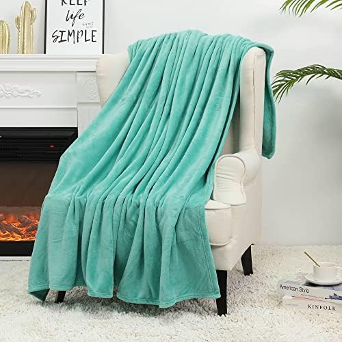NANPIPER Fleece Blankets Super Soft Flannel Queen Size Blanket for Bed Luxury Cozy Microfiber Plush Fuzzy Blanket,Lake Blue - Image 4