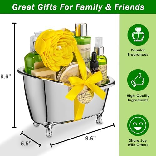Aqua Elegante Spa Gift Basket For Women - Green Tea & Lemongrass - Image 4