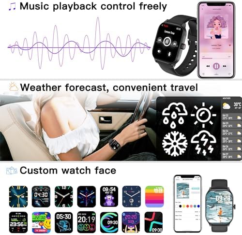 Othalne Smart Watch (Answer/Make Call), 2.01" Smartwatch for Android Phones and iPhone with Heart Rate,Sleep Monitor,Pedometer, 100+Sports Fitness Watch, IP68 Waterproof Fitness Tracker for Men Women - Image 6