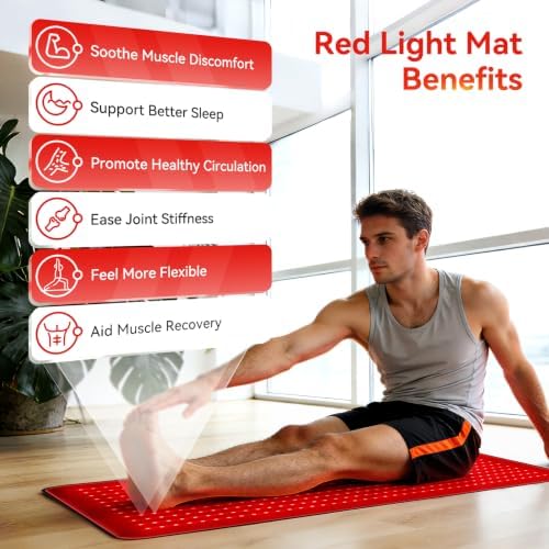 Full Body Red Light Therapy Mat with 640 LEDs, 39.4" x 23.6" - Image 5