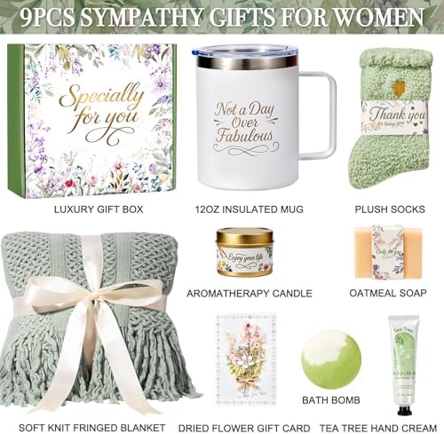 Birthday Gifts for Women, Self Care Gift Basket for Women, Thinking of You & Get Well Soon Gifts, Relaxing Spa Care Package for Mom, Sister, Best Friend, Her - Image 3