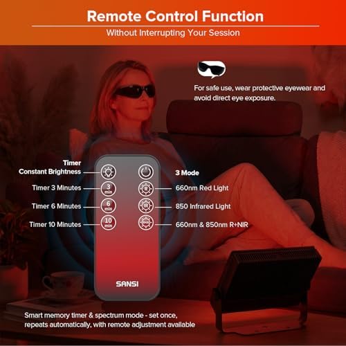 SANSI Red Light Therapy for Face Body, Waterproof Shower Infrared Light - Image 6