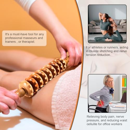 KintKita 3 in 1 Wood Therapy Massage Tool,Wooden Lymphatic Drainage Massager Maderoterapia Kit Professional Body Cellulite Massager for Body Sculpting,Contouring,Relief Muscle,Anti-Cellulite - Image 4
