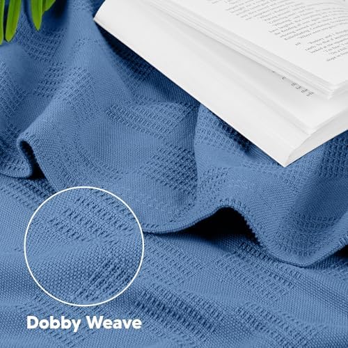 Utopia Bedding 100% Cotton Thermal Blanket Wedgewood Twin, 90x72 Inches - Image 3