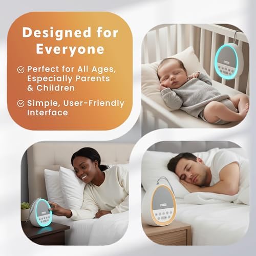White Noise Sound Machine for Sleep Baby, Adults, Kids USB Charge 29 Sounds - Image 3