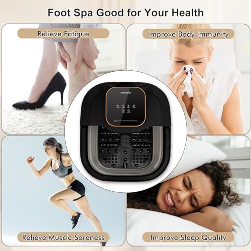 Collapsible Foot Spa Bath with Heat and Massage Roller, Bubble, Temperature Control, Remote Control, Foot Pedicure Kit, Pedicure Foot Spa - Image 6