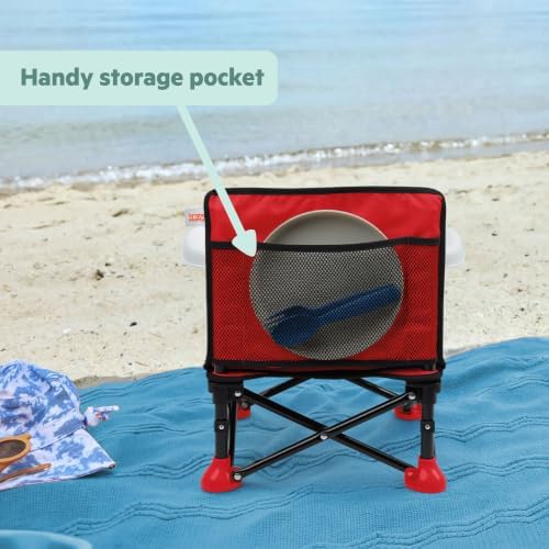 Disney Pixar Cars Pop 'N Sit Portable Booster by Bright Starts, Indoor/Outdoor Use, Floor Seat with Feeding Tray, Red, Unisex, 6 Months - 3 Yrs - Image 4