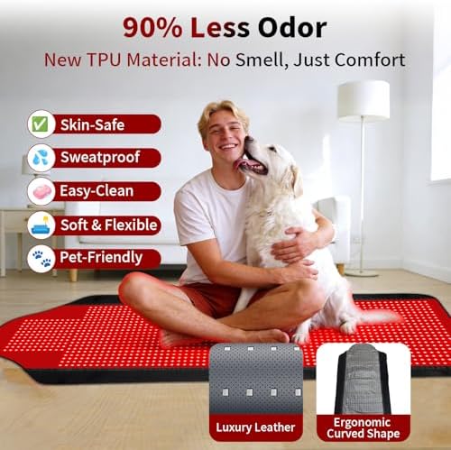 Full Body Red Light Therapy Mat with 1707 LEDs, 73" x 36" - Image 4