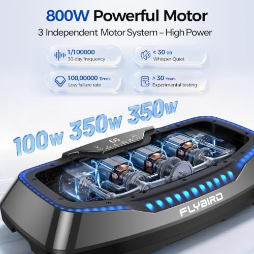 FLYBIRD Vibration Plate Exercise Machine for Lymphatic Drainage, Adjustable Levels Full Body Workout, Curved Vibration Plate with Powerful Motor for Weight Loss Fat Burner, Home Fitness Equipment - Image 5