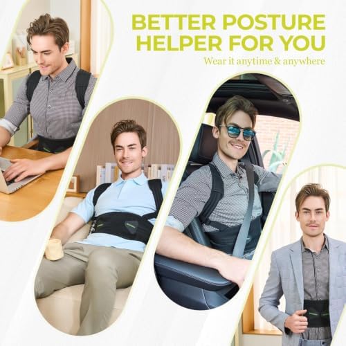 SHAPERKY Posture Corrector for Women and Men - Adjustable Upper Back Brace - Breathable Back Support straightener - Providing Pain Relief from Lumbar&Shoulder (S-M) - Image 6