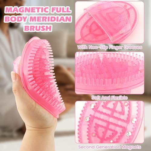 2 Pack Magnetic Meridian Massage Brush for Belly, Back & Leg - Image 3