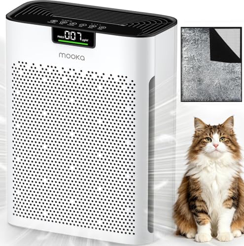 MOOKA Air Purifier for Home Bedroom Large Room 2200 Ft², True HEPA Filter by MOOKA