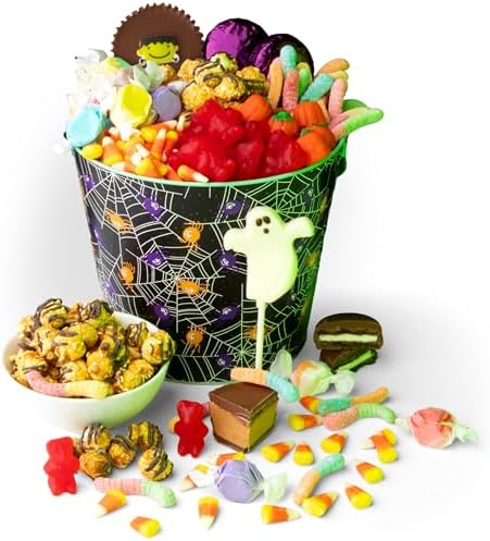 Halloween Spooky Basket Gift with Candy, Chocolate and Halloween Treats, Boo Baskets - Image 2